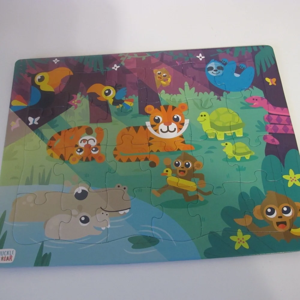 Bundle of 2 Animals & Rainforest Puzzles For Kids, Learning  EUC